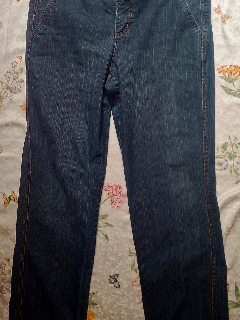 High-Rise Dark Blue Wide-Leg Jeans for Women - Picture 1 of 7